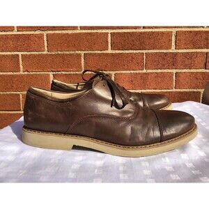G.H.BASS LAKEWOOD  BROWN LEATHER LACE UP   DRESS  SHOES SIZE US 11 M